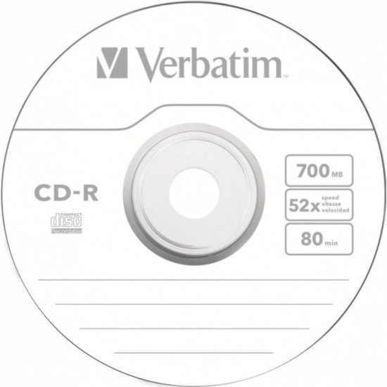 Set 50 CD-R Inscriptibil Verbatim, Capacitate 700 Mb, Viteza 52x, Verbatim Set CD-uri, Verbatim CD Inscriptibil, CD-R Inscriptibil 52x700 Mb, Set CD-R Verbatim 52x700 Mb, Cd-uri Printabile pentru Muzica
