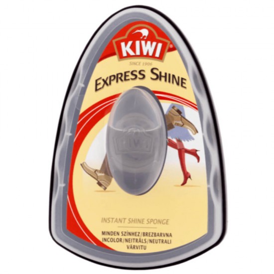 Burete Incaltaminte KIWI Express Shine, Material Silicon, Incolor, 7 ml, Burete Incaltaminte, Burete din Silicon Pentru Incaltaminte, Burete Incaltaminte Incolor, Burete Incaltaminte 7 ml, Burete Silicon Kiwi, Burete Kiwi Pentru Pantofi
