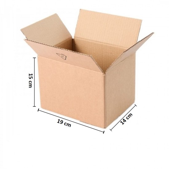 Set 10 Cutii Clasice, 190x150x140 mm, Carton Natur Ondulat in 3 Straturi, Cutie Clasica, Cutie pentru Ambalare si Depozitare, Cutie Carton, Cutie Transport, Arhivare si Organizare, Cutie Clasica Carton, Cutii Clasice din Carton, Cutie Simpla Carton