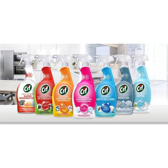 Solutie Curatare CIF Bagno Ultra Rapid, Tip Spray, 500 ml, Ideal pentru Baie, Degresant cu Pulverizator, Degresant pentru Casa, Solutie Spalat Toate Suprafetele Baie, Solutii si Produse de Curatenie, Produse de Curatenie CIF, Degresant Curatare Baie