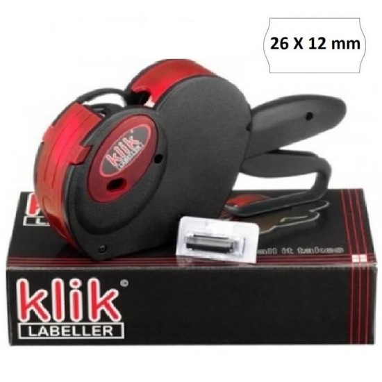 Marcator de Pret Klik Un Rand, 9 Caractere, 26x12 mm, Aparat de Etichetat, Marcator Pret, Marcator de Pret, Marcator Pret Klik, Marcator Preturi, Marcator Preturi Ieftine, Marcator Preturi 1 Rand