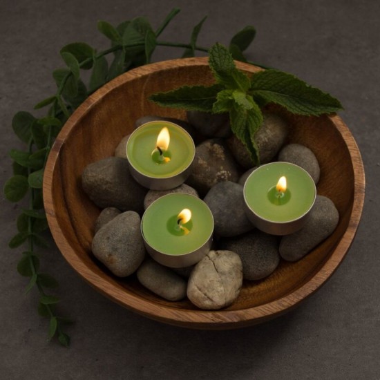  Lumanari Pastile Parfumate cu Mar Verde, 6 Buc/Set, Timp de Ardere 4.5 h, Lumanare Parfumata cu Mere Verzi, Lumanari Pafumate pentru Camera, Lumanari Pafumate Decorative