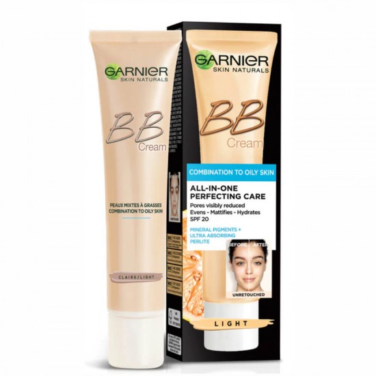 BB Cream Miracle Perfector Oil Free Garnier Skin Naturals, Light, 50 ml, Fond de Ten, BB Cream Ten, BB Cream Garnier, BB Cream Garnier Skin Rituals, Fond de Ten pentru Fata, Fond de Ten de Fata, BB Garnier, Fond de Ten Garnier, BB Cream Crem Bun