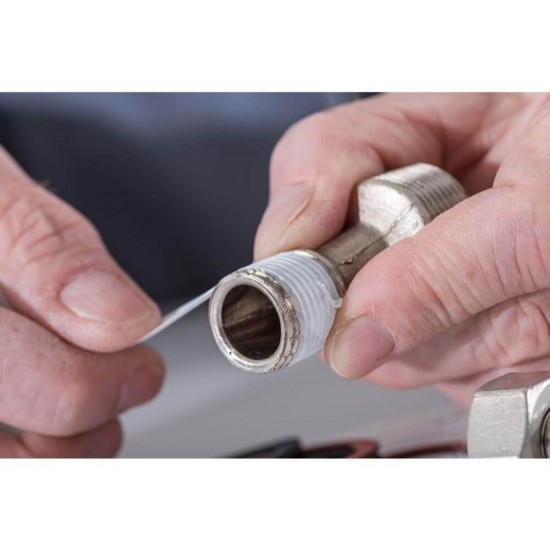 Banda Teflon Griffon, 12m x 12mm x 0.076mm, PTFE, Alb, Banda de Etansare din PTFE, Banda de Teflon PTFE, Benzi de Teflon, Benzi de Etansare Imbinari Filetate, Banda Etansare Instalatii Sanitare, Banda Teflon pentru Fitinguri Conducte