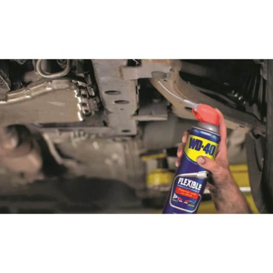 Lubrifiant Multifunctional WD-40 Flexible, 600ml, Doua Modalitati de Pulverizare, Aplicator Flexibil, Spray Lubrifiant, Spray Lubrifiant Universal, Spray Lubrifiant Multifunctional, Spray pentru Lubrifiere, Spray de Lubrifiere Multifunctional