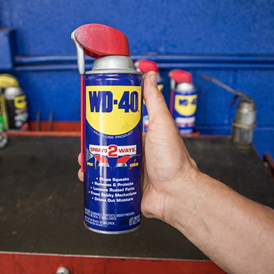 Lubrifiant Multifunctional WD-40 Smart Straw, 450ml, Doua Modalitati de Pulverizare, Spray Lubrifiant, Spray Lubrifiant Universal, Spray Lubrifiant Multifunctional, Spray pentru Lubrifiere, Spray de Lubrifiere Multifunctional