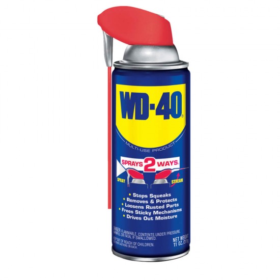 Lubrifiant Multifunctional WD-40 Smart Straw, 450ml, Doua Modalitati de Pulverizare, Spray Lubrifiant, Spray Lubrifiant Universal, Spray Lubrifiant Multifunctional, Spray pentru Lubrifiere, Spray de Lubrifiere Multifunctional