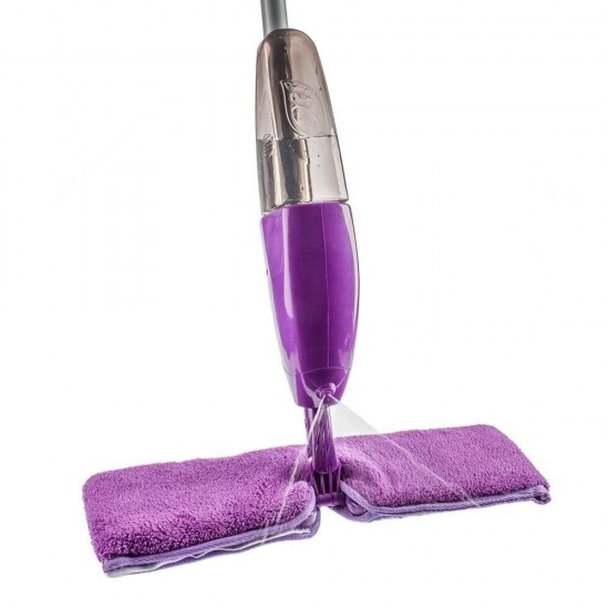 Rezerva Mop Tip Spray OTI, Microfibra, Culoare Mov/Gri, Rezerve Spray pentru Mop, Rezerva pentru Mop Plat, Rezerve Spray cu 2 Fete pentru Mop, Accesorii Curatenie, Accesorii Menaj