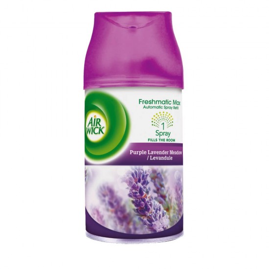 AIR WICK Rezerva Spray Odorizant Freshmatic, 250ml, Parfum de Lavanda, Spray tip Aerosol, Odorizant Camera, Odorizant Spray pentru Camera, Spray de Camera Parfumat, Rezerva Odorizant de Camera, Spray Odorizant AIR WICK Lavanda