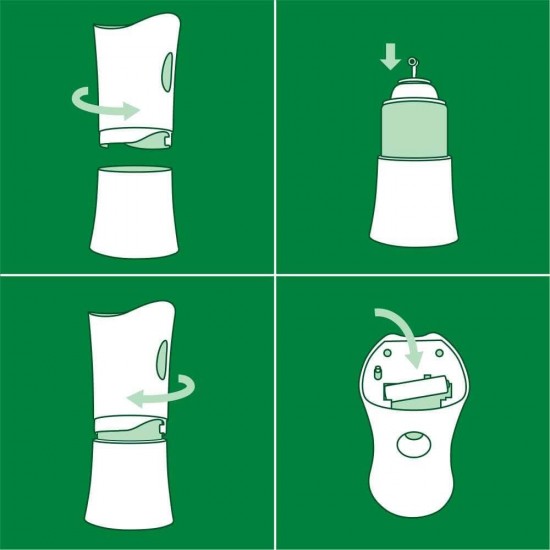 AIR WICK Rezerva Spray Odorizant Freshmatic, Mystical Garden, 250 ml, Parfum Floral, Spray tip Aerosol, Odorizant Camera, Spray Odorizant pentru Camera, Odorizant Parfumat de Camera, Spray de Camera, Rezerva Spray Odorizant, Spray Odorizant Parfum Floral