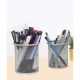 Suport Birou Cilindric ECADA, 9x10 cm, Plasa Metalica, Argintiu, Suport pentru Pixuri, Suport pentru Pensule, Suport pentru Creioane, Suport pentru Markere, Suport Pixuri Birou, Organizator Pixuri, Suport Instrumente de Scris Birou