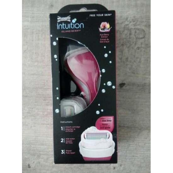Aparat de Epilat Wilkinson Intuition Island Berry, 1 Buc/Set, Aparat de Epilat, 4 Lame, Wilkinson Intuition Island Berry Femei, Aparat de Epilat pentru Femei