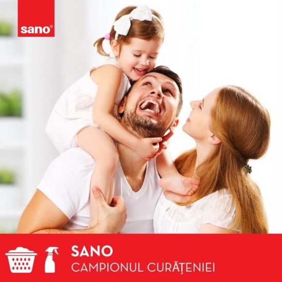 SANO Jet Detartrant, 1 L, Solutie Igienizanta cu Spuma si Acid Citric, Solutie Detartranta, Solutie pentru Curatarea Bai, Detergenti cu Pulverizator, Solutie Curatat Baia, Detergent Universal Baie, Solutie de Curatat Sano