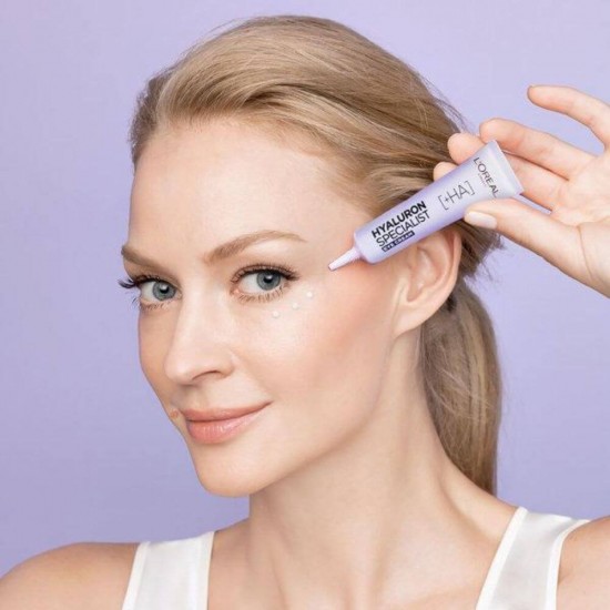 Crema Antirid de Ochi L'Oreal Paris Hyaluron Specialist, 15 ml, Crema L'Oreal Paris Antirid Ochi, Crema Ochi cu Acid Hialuronic, Crema pentru Pielea Ochilor Antirid, Crema Anti Imbatranire pentru Ochi, Crema L'Oreal Anti Imbatranire