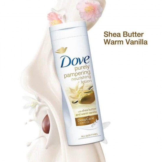 Lotiune Corp DOVE Indulgent, 400 ml, cu Extract de Unt de Shea si Vanilie, Lotiuni de Corp Dove, Lotiuni de Corp, Lotiune pentru Corp, Lotiune Ingrijire Corp, Lotiune Hidratanta, Lotiune pentru Hidratare, Lotiune pentru Piele Uscata si Sensibila