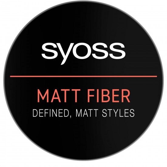 Pasta de Par Modelatoare SYOSS Matt Fiber, 100 ml, Strong Control 4, Pasta pentru Par, Ceara de Par, Pasta Modelatoare de Par, Ceara pentru Modelarea Parului, Pasta Fixatoare de Modelare a Parului, Pasta de Par Syoss