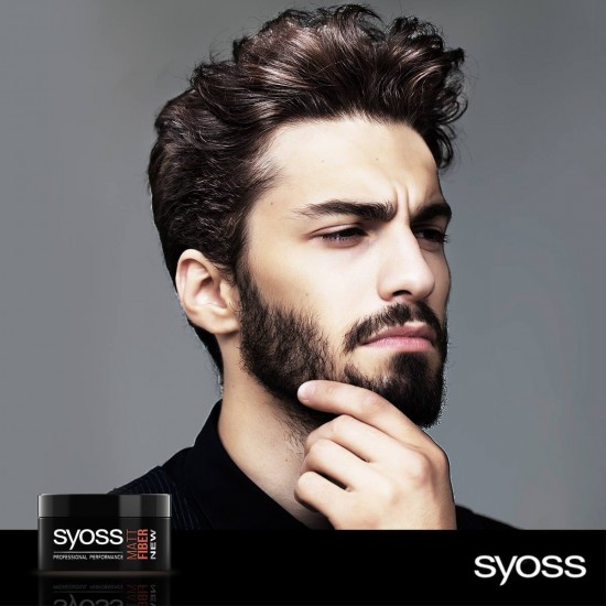 Pasta de Par Modelatoare SYOSS Matt Fiber, 100 ml, Strong Control 4, Pasta pentru Par, Ceara de Par, Pasta Modelatoare de Par, Ceara pentru Modelarea Parului, Pasta Fixatoare de Modelare a Parului, Pasta de Par Syoss
