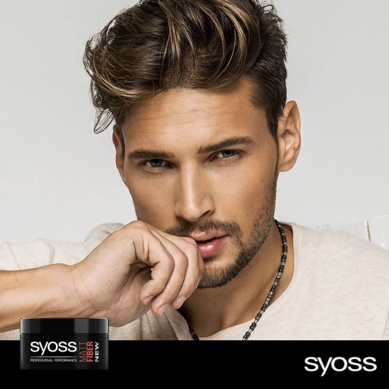 Pasta de Par Modelatoare SYOSS Matt Fiber, 100 ml, Strong Control 4, Pasta pentru Par, Ceara de Par, Pasta Modelatoare de Par, Ceara pentru Modelarea Parului, Pasta Fixatoare de Modelare a Parului, Pasta de Par Syoss