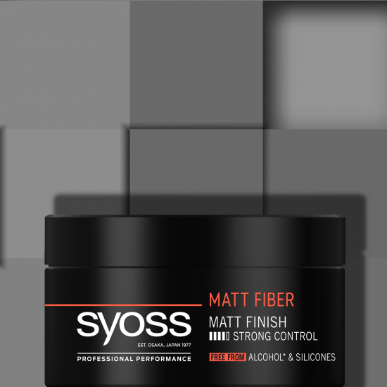 Pasta de Par Modelatoare SYOSS Matt Fiber, 100 ml, Strong Control 4, Pasta pentru Par, Ceara de Par, Pasta Modelatoare de Par, Ceara pentru Modelarea Parului, Pasta Fixatoare de Modelare a Parului, Pasta de Par Syoss