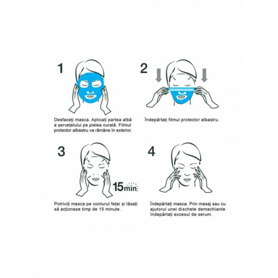 Masca Servetel Garnier Skin Naturals Moisture +Aqua Bomb cu Rodie, 28 g, Masca Servetel Revitalizanta, Masca Hidratare Ten, Masca Servetel cu Rodie, Masca Ten Deshidratat, Masca Ten Uscat, Masca de Fata Servetel, Masca Ten Servetel