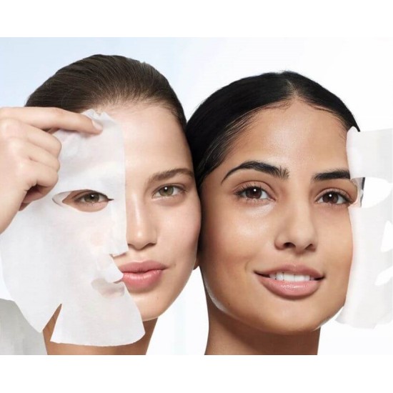 Masca Servetel Garnier Skin Naturals Moisture +Aqua Bomb cu Rodie, 28 g, Masca Servetel Revitalizanta, Masca Hidratare Ten, Masca Servetel cu Rodie, Masca Ten Deshidratat, Masca Ten Uscat, Masca de Fata Servetel, Masca Ten Servetel