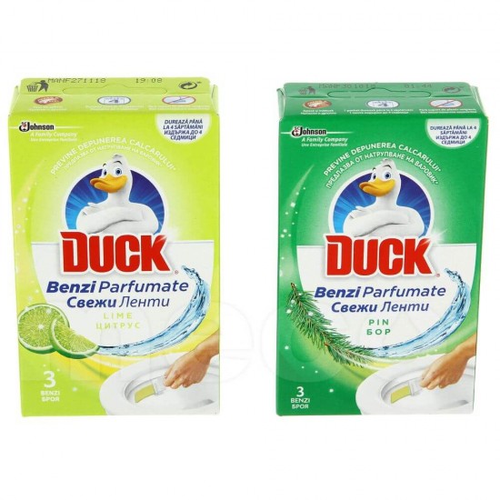 Odorizant WC DUCK, Tip Banda, Pine, 27 g, Odorizante WC, Duck WC Odorizant, Banda Curatare WC, Solutie WC Banda, Curatare WC Duck, Odorizant Curatare WC, Dezinfectare WC, Odorizant WC Parfum