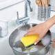 Set 10 Bureti VILEDA Strong, Spuma Poliuretanica Galbena si Fibra Abraziva, Bureti cu Spuma si Fibra Abraziva, Bureti Vase VILEDA, Bureti cu Canelura, Bureti de Vase, Bureti cu Canelura pentru Vase, Bureti pentru Spalat Vasele