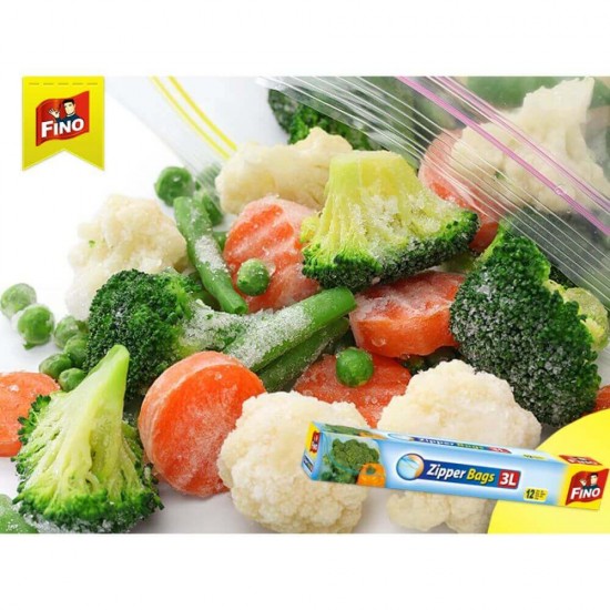 Pungi pentru Congelator Fino, 3L, 50 Buc/Set, 27x30 cm, Fino Pungi pentru Congelator, Pungi pentru Congelarea Alimentelor, Pungi Fino pentru Congelare, Pungi Alimentare Groase, Pungi Alimentare Rezistente, Pungi Congelare Carne