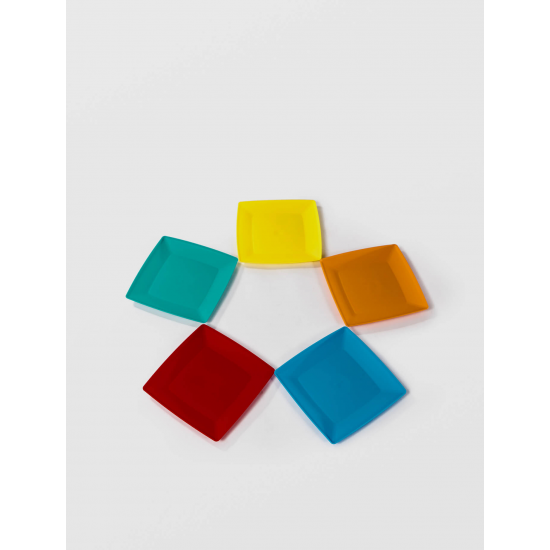 STERK Farfurie Patrata Mare, 23x23x1.5 cm, Verde, Plastic, Farfurie Patrata Verde, Farfurie Verde, Farfurie Plastic, Farfurie Patrata, Farfurie Adanca, Farfurie Patrata Adanca, Vesela Masa, Farfurii Adanci