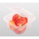 Caserole Capac Atasat, 120x120x62 mm, 100 Buc/Set, 375 ml, Plastic Transparent, Caserole de Unica Folosinta, Caserole cu Capac din Plastic, Caserole din Plastic, Caserole Catering, Caserola cu Capac, Caserole din Plastic Unica Folosinta