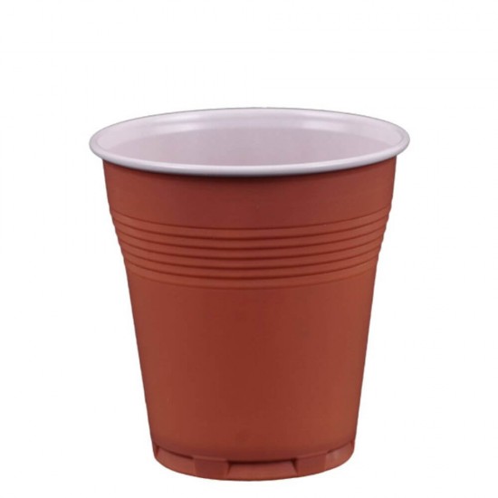 Pahare Plastic Unica Folosinta, 166 ml, 100 Buc/Set, Culoare Maro, Pahare din Plastic Tonomate, Pahare Maro de Unica Folosinta, Pahar pentru Tonomatele de Cafea, Pahare pentru Tonomatul de Cafea, Vesela de Unica Folosinta, Pahare din Plastic la Set