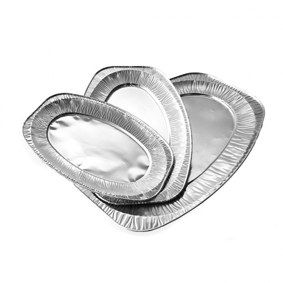Platou Oval Aluminiu OTI, 550x360 mm, 10 Buc/Set, Forma Ovala, Tavi si Platouri Aluminiu, Platouri Aperitive, Platouri pentru Petreceri, Platouri Catering, Platouri pentru Bufet Suedez, Platouri Aluminiu de Unica Folosinta