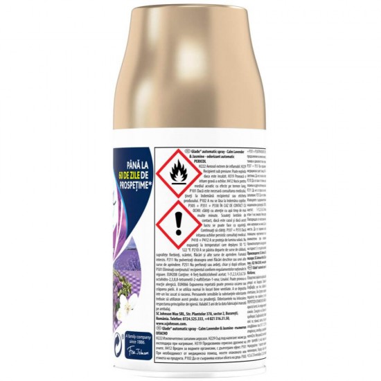 Rezerva Odorizant GLADE Spray, Lavanda si Iasomie, 269 ml, Rezerva Glade Lavanda si Iasomie, Glade Spray Rezerva Lavanda, Rezerva Glade cu Parfum de Lavanda si Iasomie, Rezerva Glade 269ml, Rezerva Odorizant Glade Lavanda si Iasomie
