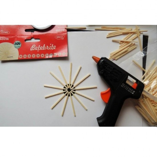 Betebrite DACO, 5 cm, 500 Buc/Set, Lemn, Natur, Accesorii Craft, Accesorii Creatie, Bete Mici, Bete de Lemn, Set Bete de Lemn, Bete Decorative, Bete pentru Lucru Manual, Betisoare, Betigase