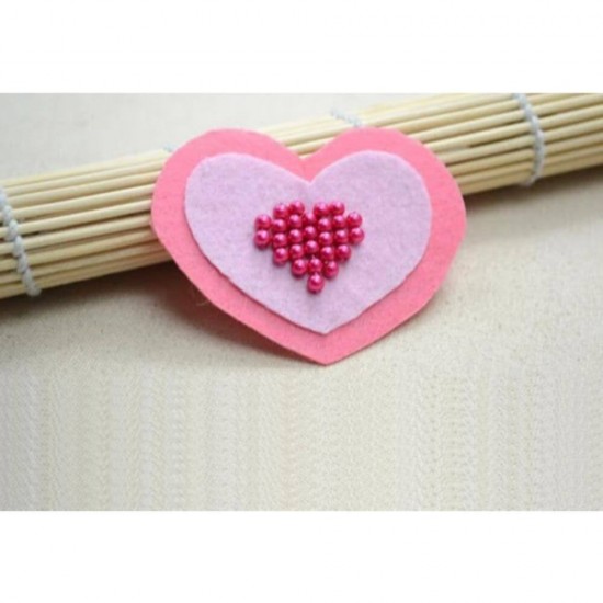 Cuore Autoadeziv DACO, 50 mm, 50 Buc/Set, Culoare Roz, Inimioare Roz, Inimioare cu Adeziv, Accesorii Craft, Accesorii Decoratii, Cuore din Pasla Autoadeziva, Inimi Decorative Autoadezive, Inimi din Fetru