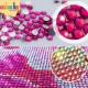 Diamante Adezive DACO, 66 Buc/Set, Rosu/Alb, Plastic, Diamante Plastic, Diamante Decorative, Diamante Autoadezive Plastic, Pietricele Autoadezive Plastic, Strasuri Autoadezive, Accesorii Craft, Accesorii Creatie