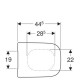 Capac WC Geberit Selnova Square Quick, Nova Pro, Alb, Capac Vas de Toaleta Suspendat, Capace Vase WC Suspendate, Obiecte Sanitare Geberit, Capac Vase de Toaleta, Capac Vas WC Alb, Capac Alb Vas WC, Capac Geberit Selnova Square Quick
