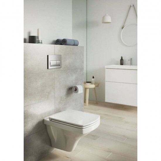 Capac WC Geberit Selnova Square Soft Close, Modo, Alb, Capac Vas de Toaleta Suspendat, Capace Vase WC Suspendate, Obiecte Sanitare Geberit, Capac Vase de Toaleta, Capac Vas WC Alb, Capac Alb Vas WC, Capac Geberit Selnova Square Soft Close
