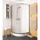 Cadita Dus Semirotunda Kolo First, 800x800x165 mm, Material Acrilic Alb, Cada pentru Dus 80x80x16.5 cm, Cadita pentru Dus, Cadite Semirotunde pentru Dus, Cadita Semirotunda pentru Cabina de Dus, Cadite pentru Cabinele de Dus