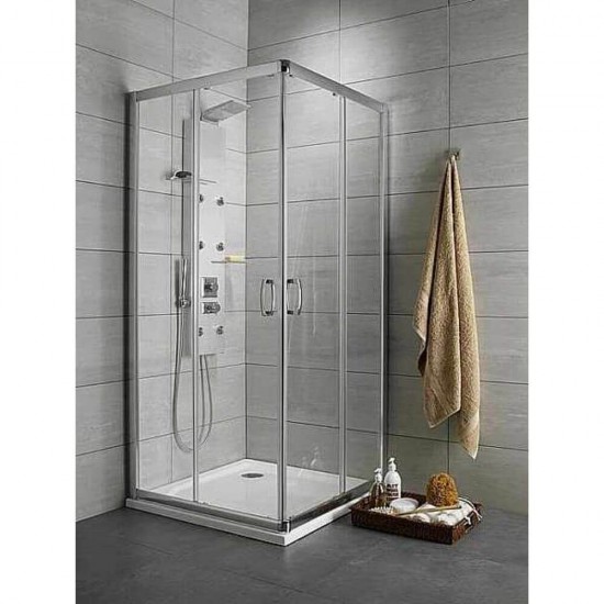 Cadita Dus Patrata Kolo First, 800x800x165 mm, Material Acrilic Alb, Cada pentru Dus 80x80x16.5 cm, Cadita pentru Dus, Cadite Patrate pentru Dus, Cadita Patrata pentru Cabina de Dus, Cadite pentru Cabinele de Dus