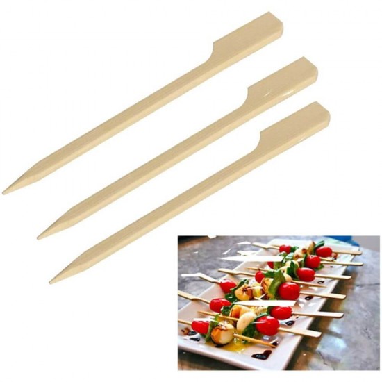 Set 50 Scobitori din Lemn Cocktail OTI, 20cm x 3mm, Scobitori din Lemn pentru Evenimente, Bete Frigarui cu Capat Plat, Scobitori pentru Petreceri, Bete pentru Aperitive, Scobitori pentru Aperitive, Scobitori Festive, Scobitori pentru Picnic