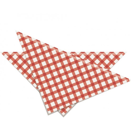  Servetele de Masa Regina Picnic, 45 Buc/Set, 33x33 cm, 1 Strat, Alb/Rosu, Servetele de Masa Un Singur Strat Regina, Regina Servetele de Masa, Servetele de Masa Colorate