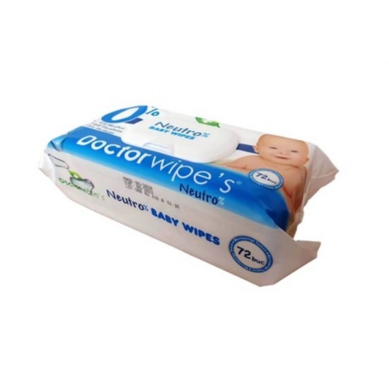 Servetele Umede DOCTOR WIPE'S Neutro Baby Wipes, 72 Buc/Pachet, cu Glicerina, Servetele Umede Bebelusi cu Glicerina, Servetele Umede pentru Copii, Servetele Umede Baby, Servetele Umede DOCTOR WIPE'S, Servetele Umede Bebelusi DOCTOR WIPE'S