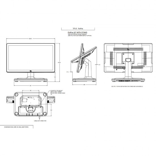 Sistem POS Touchscreen EloPOS Elo Touch, IntelliTouch, 21.5 Inchi, Celeron, Windows10 IoT, Sisteme POS Touchscreen, Sisteme POS cu Touchscreen, POS cu Touchscreen, Touchscreen POS, Sistem Plata POS cu Touchscreen, POS cu Ecran Tactic, POS Ecran Tactil