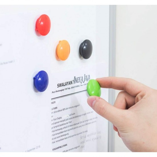 Set 6 Magneti pentru Tabla Magnetica Deli, 30 mm, Diverse Culori, Magneti Tabla, Magneti Rotunzi, Magneti Colorati, Set de Magneti, Magneti la Set, Magnet pentru Tabla, Magneti Prindere, Magnet Rotund, Magneti Frigider, Magneti Tabla de Scris