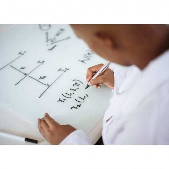 Tabla Whiteboard Magnetica DACO, 45x60 cm, Suprafata Metalica Lacuita, Rama din Aluminiu, Kit de Instalare, Tabla de Scris Profesionala, Tabla Scolara, Tabla de Conferinta, Table Whiteboard, Table Magnetice, Table Scolare