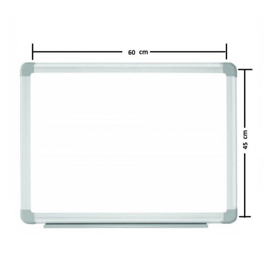 Tabla Whiteboard Magnetica DACO, 45x60 cm, Suprafata Metalica Lacuita, Rama din Aluminiu, Kit de Instalare, Tabla de Scris Profesionala, Tabla Scolara, Tabla de Conferinta, Table Whiteboard, Table Magnetice, Table Scolare