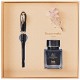 Set Stilou si Calimara de Cerneala Picasso si Brosa, Culoare Negru, Model 986N