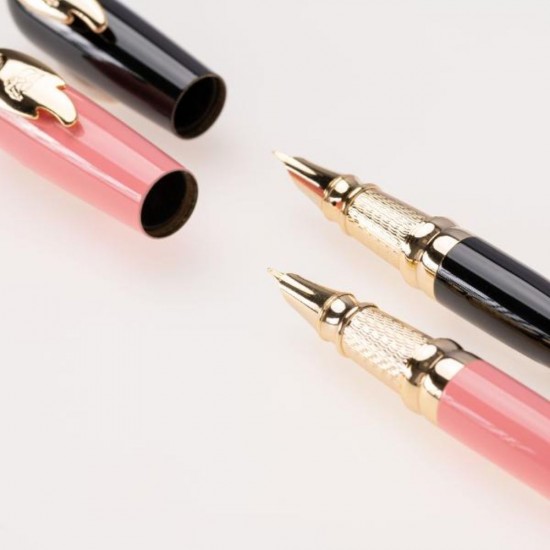 Set Stilou si Calimara de Cerneala Picasso si Brosa, Culoare Roz, Model 986RZ