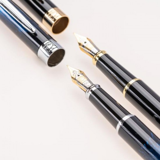 Set Stilou si Calimara de Cerneala Picasso, Culoare Negru, Model 9903N